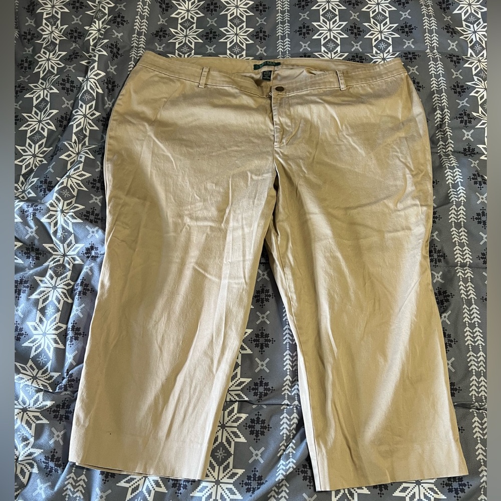 Ralph Lauren khaki capris size 20 W